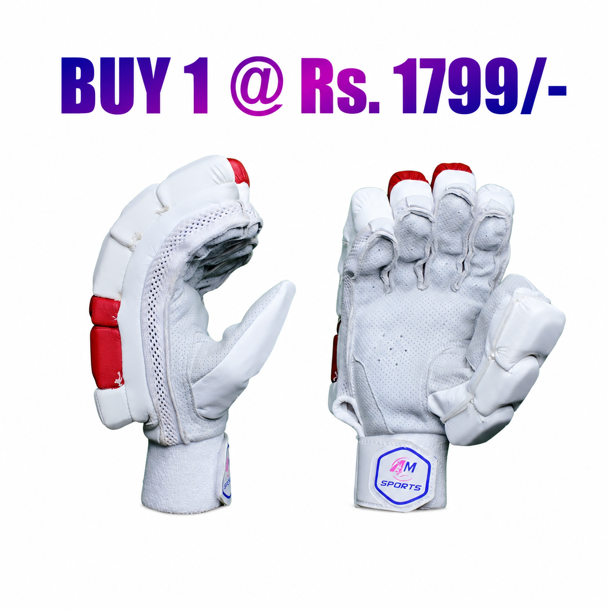 Batting Gloves - Triple Cut - Red